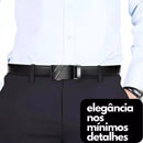 Cinto Social De Luxo Masculino Em Couro Fivela Automática