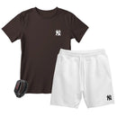 Kit Camiseta Masculina e Short Moletinho Várias Cores + Brinde