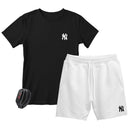 Kit Camiseta Masculina e Short Moletinho Várias Cores + Brinde