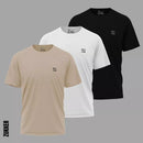 Kit 3 Camisetas 100% Algodão Fio 30.1 Camisa Blusa Básica Slim Fit Oferta Envio Imediato