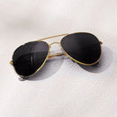 Óculos de Sol Aviador Lente Preta com Proteção UV400